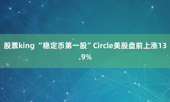 股票king “稳定币第一股”Circle美股盘前上涨13.9%